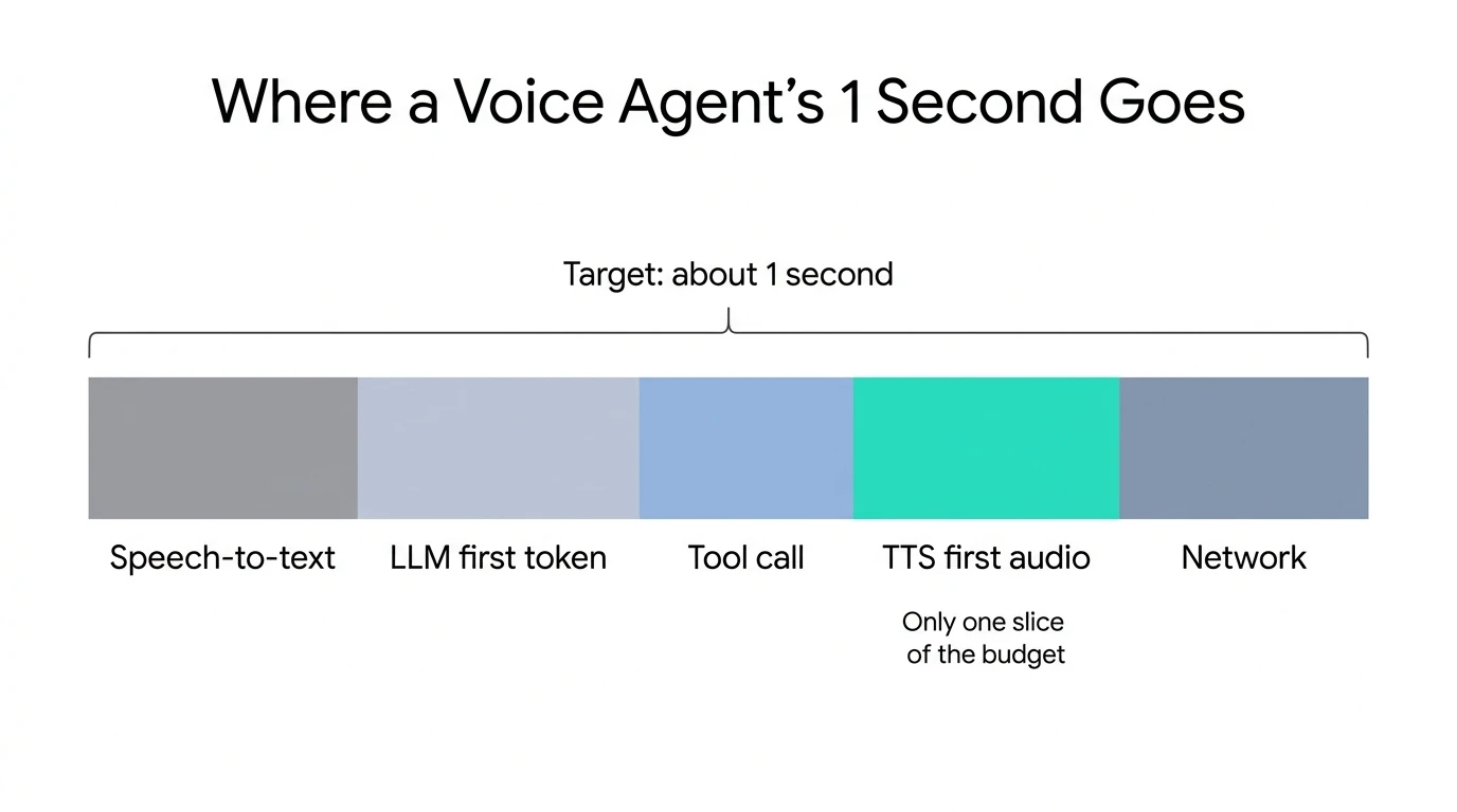 low latency text to speech budget for a voice agent